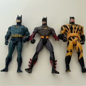 1990 1994 1995 3 Batman Vintage 90’s Retro Toys DC Comics VTG Collectors 5 inche